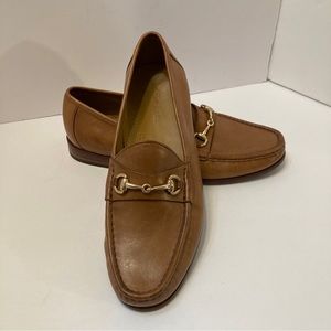 COLE HAAN Ascot Gold Tone Horse Bit Loafer Tan Leather Men's Size 10 M
